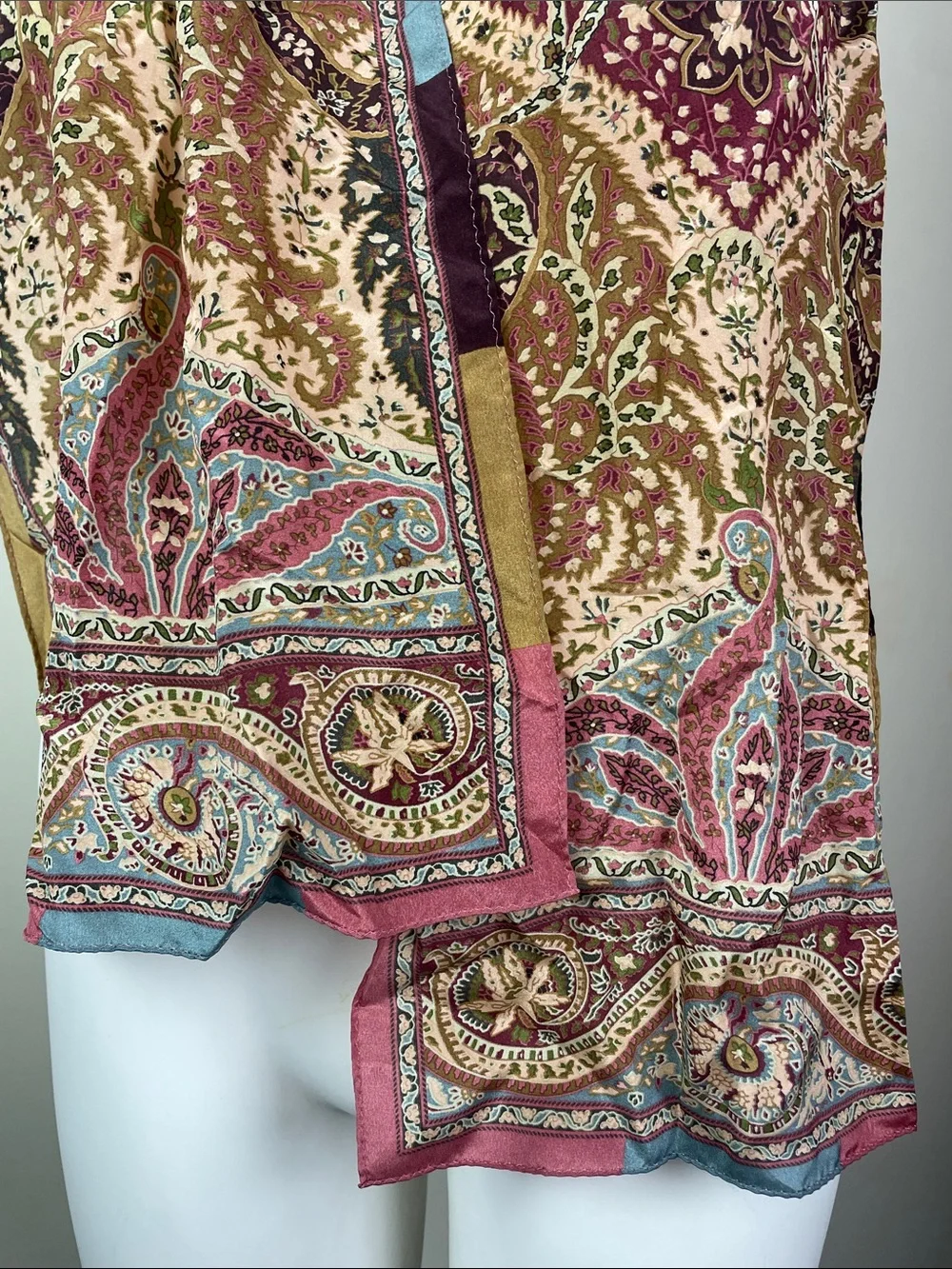 Vintage Rectangular Scarf Multicolor
